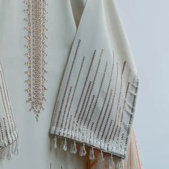 Elegant White Embroidered Lawn 3-Piece Suit – Pure & Graceful