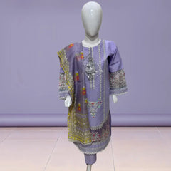 Royal Purple Embroidered Lawn 3-Piece Suit – Bold & Beautiful