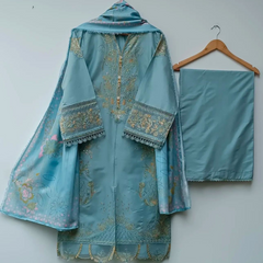 Embroidered Lawn 3-Piece – Peach Blossom